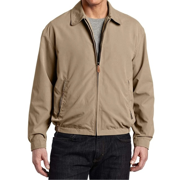 London Fog Lightweight Zip Up Jacket Plaid Lining Timeless Preppy Classic XXL - Picture 1 of 12